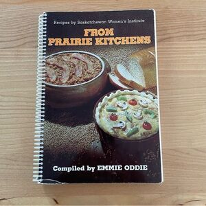 Prairie Kitchens Cookbook by Emmie Oddie - Black and Orange Cover